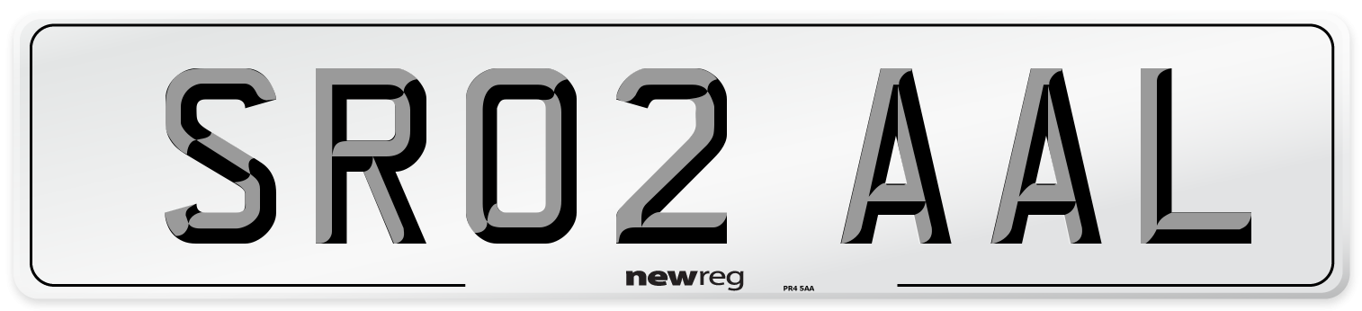 SR02 AAL Number Plate from New Reg
